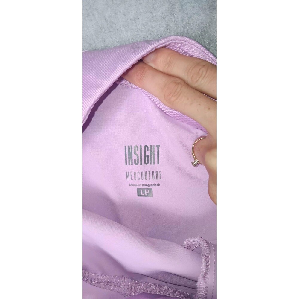 Med Couture Insight Jogger Scrub Pants Womens Size LP Lilac Purple Uniform Nurse - Picture 2 of 11
